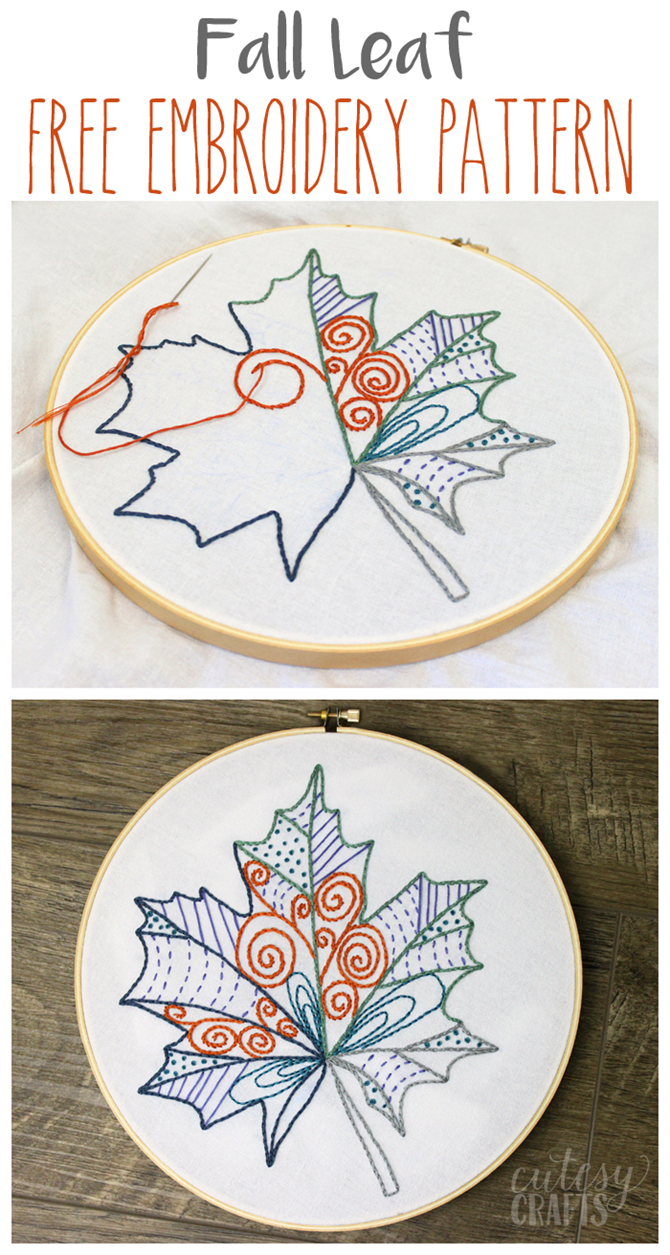 Fall DIY Gift Ideas - Free Embroidery Hoop Pattern - EverythingEtsy