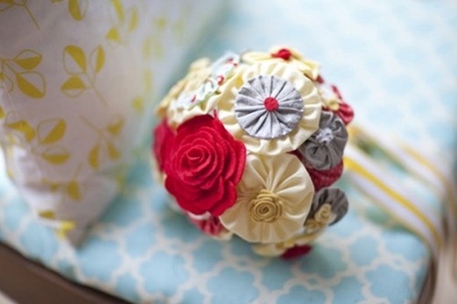 DIY Wedding Bouquets - Handmade Fabric Flowers