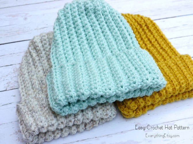 Easy Crochet Hat Pattern - Free on EverythingEtsy.com