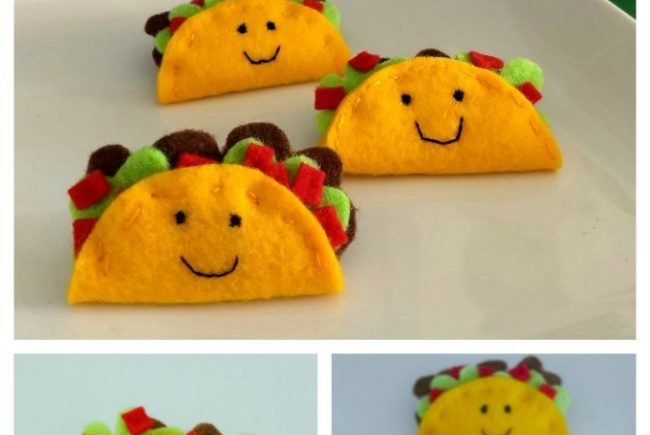 Felt Taco Pins Tutorial {Felt Flair Goodness}