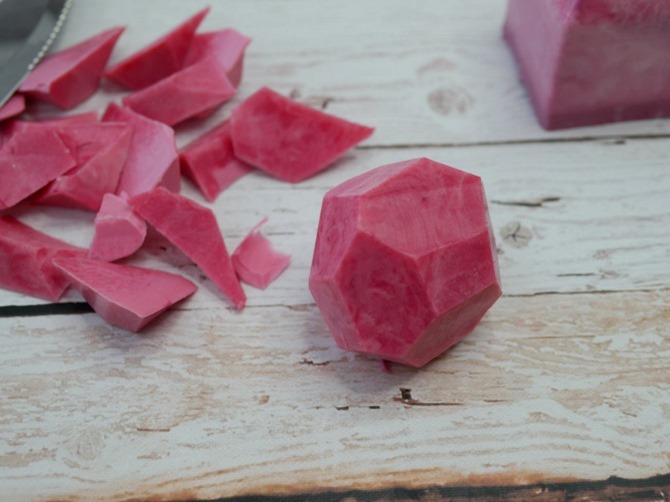 DIY Gemstone Soap - Shape it