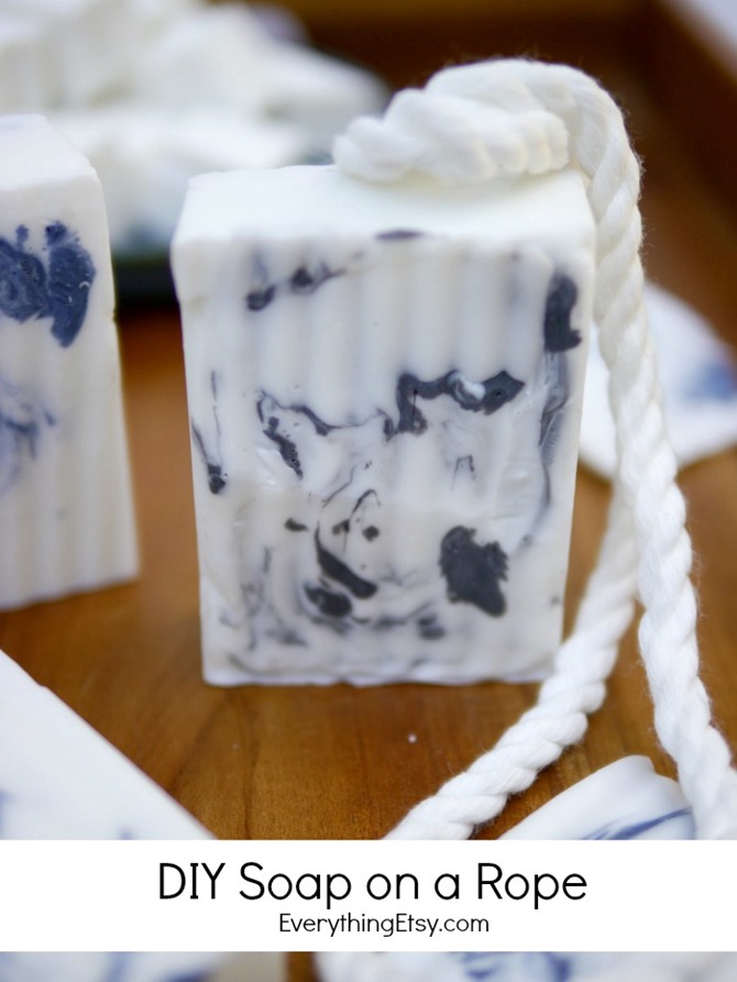 DIY Soap on a Rope - Great Handmade Gift for Men - Tutorial on EverythingEtsy.com