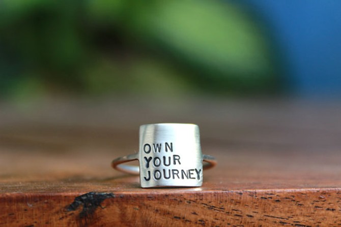 Handmade Jewelry on Etsy - Own Your Journey Stamped Ring