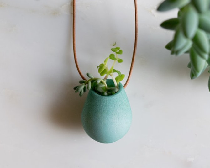 Handmade Jewelry on Etsy - Planter Necklace