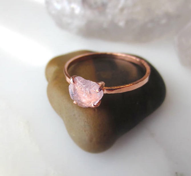 Handmade Jewelry on Etsy - Raw Sapphire Ring
