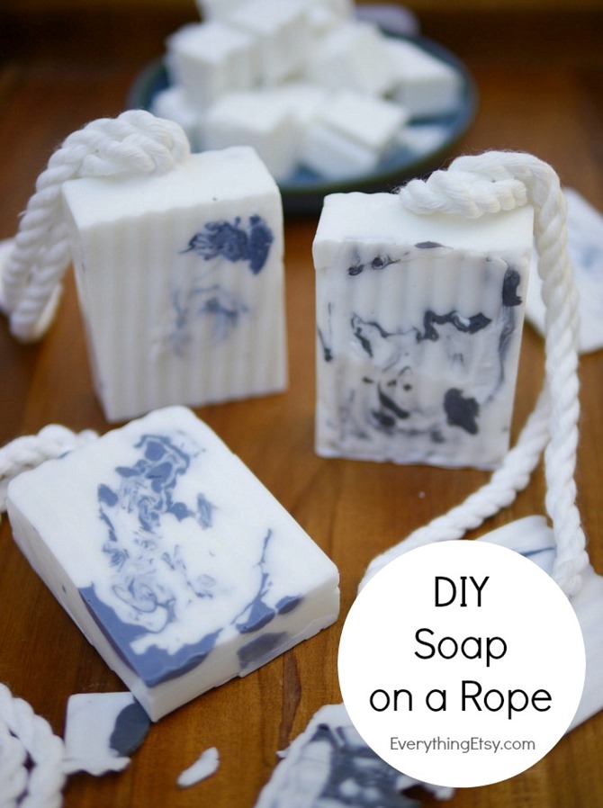 Soap on a Rope DIY - Easy Handmade Gift fro Men - EverythingEtsy.com
