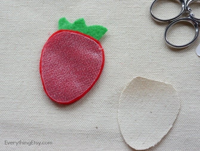 DIY Iron On Patch - Felt Flair Strawberry by Kimberly Layton