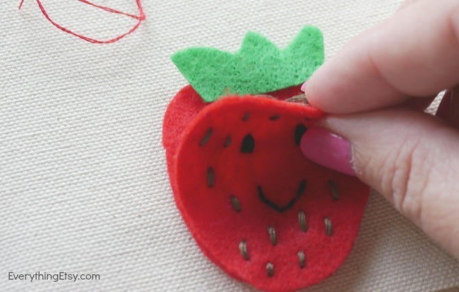 Strawberry DIY Iron On Patch - Everything Etsy