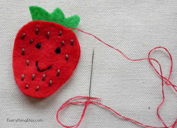 Strawberry DIY Patch - Felt Flair by Kimberly Layton 