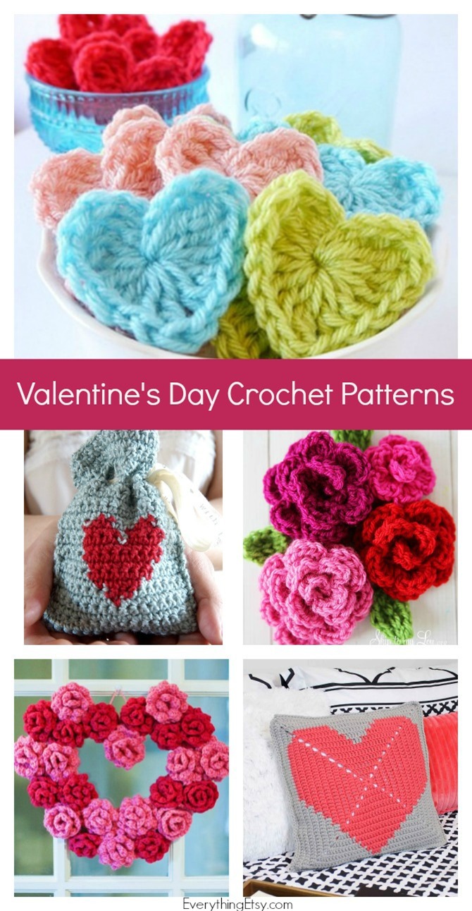 Free Crochet Patterns for Valentine's Day {Easy Projects} - EverythingEtsy.com