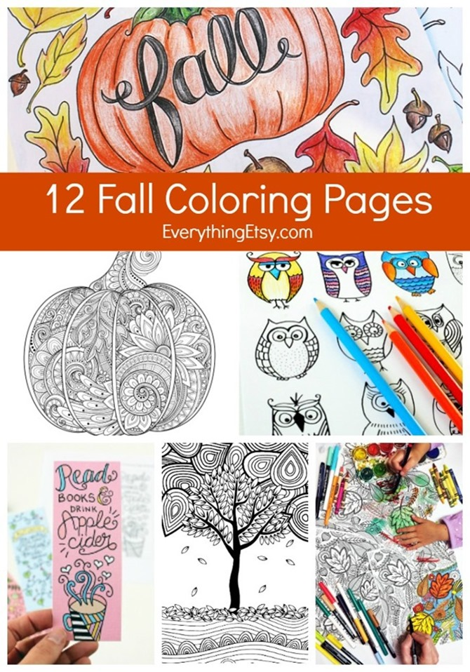 12 Free Fall Coloring Page Printables for Adults and Children - EverythingEtsy