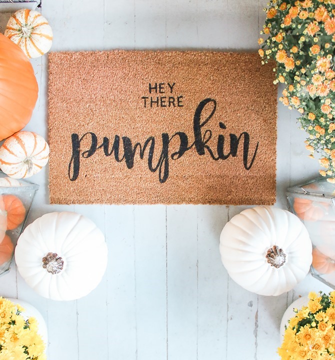 DIY Fall Decor for Your Front Porch - doormat