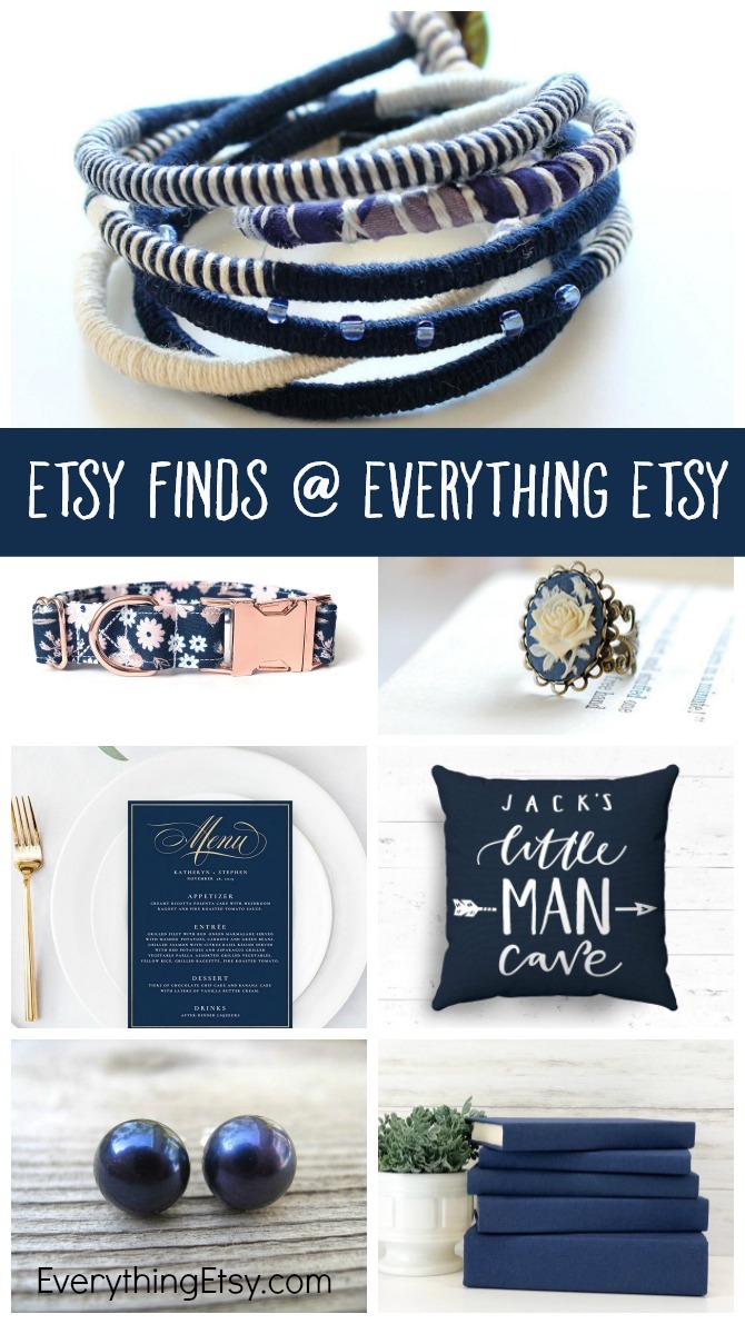 Etsy Finds at Everything Etsy - Handmade Gift Ideas in Navy Blue - EverythingEtsy.com