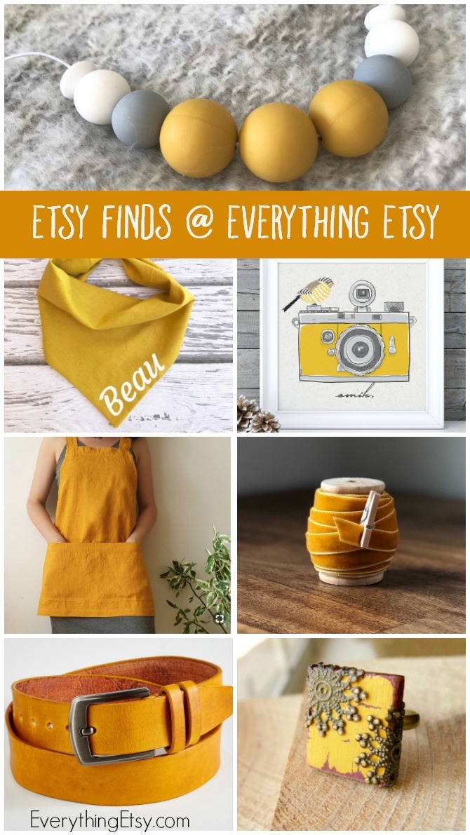 Etsy Finds at Everything Etsy - Mustard Yellow Fall Gift Ideas - EverythingEtsy.com