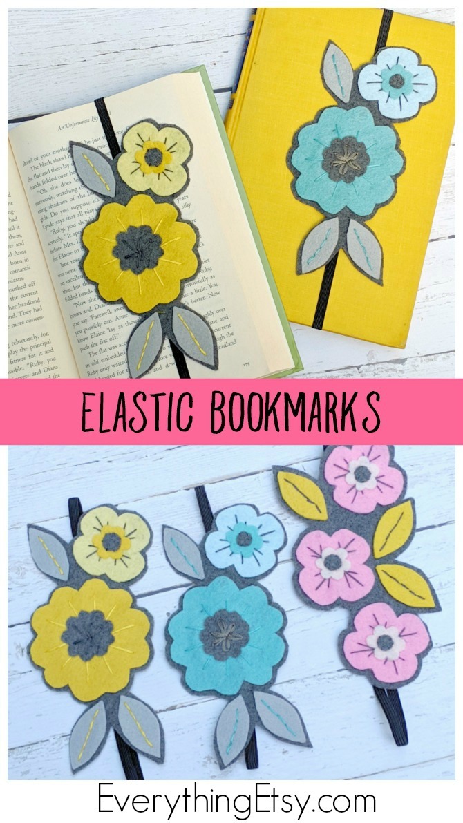 Elastic Bookmarks - Handmade Band Bookmarks - Book Lover Gift by KimberlyLayton  - EverythingEtsy.com