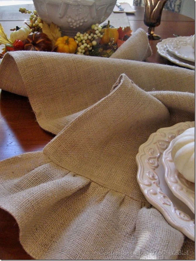 101 Fall Sewing Tutorials - EverythingEtsy.com - Burlap Runner