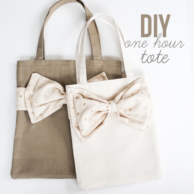 101 Fall Sewing Tutorials - EverythingEtsy.com - DIY Bow Tote Sewing Pattern