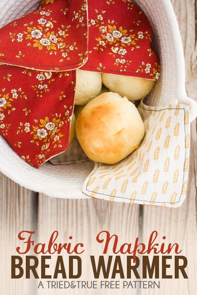 101 Fall Sewing Tutorials - EverythingEtsy.com - Fabric Napking Bread Warmer Tutorial