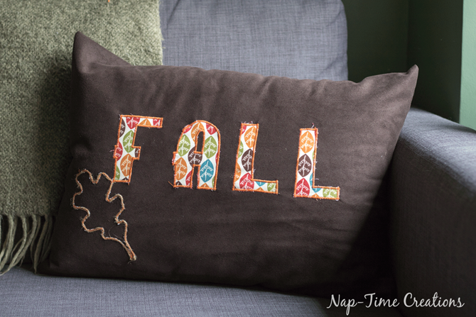 101 Fall Sewing Tutorials - EverythingEtsy.com - Fall Appliue Pillow Tutorial