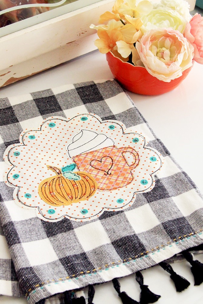 101 Fall Sewing Tutorials - EverythingEtsy.com - Fall Dish Towel