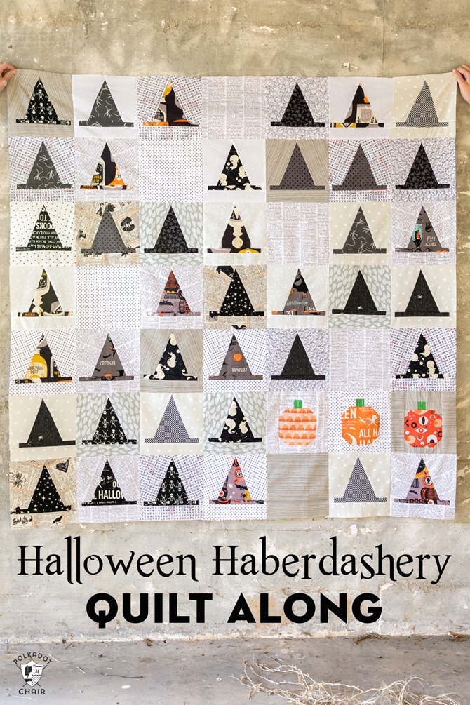 101 Fall Sewing Tutorials - EverythingEtsy.com - Halloween Quilt