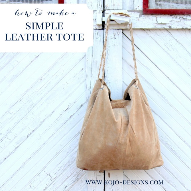 101 Fall Sewing Tutorials - EverythingEtsy.com - Leather Tote