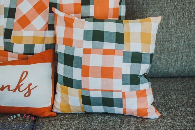 101 Fall Sewing Tutorials - EverythingEtsy.com - Nine Patch Fall Pillow Tutorial