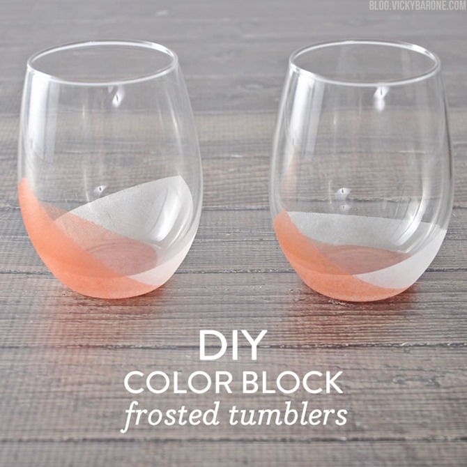 DIY Gift - Frosted Wine Glasses - Vicky Barone