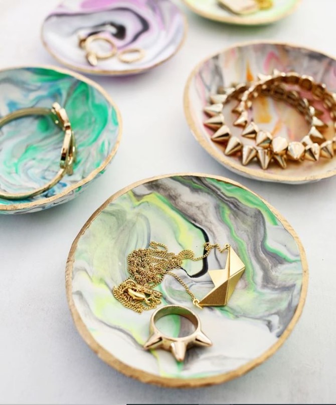 DIY Gift Idea - Marbled Trinket Dish - A Beautiful Mess