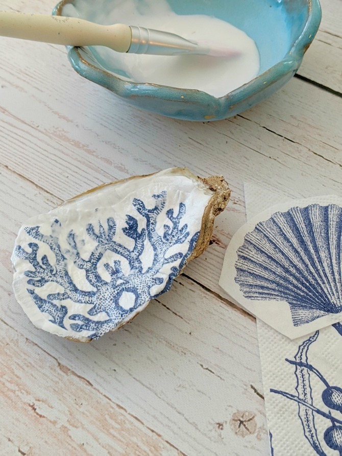 DIY Gift–Oyster Shell Trinket Dish 