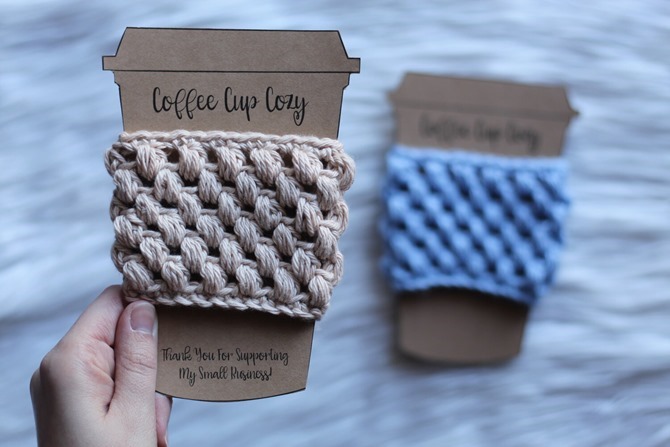 Free Printable Handmade Gift Tags - EverythingEtsy.com - Coffee Cup Cozy