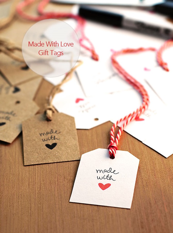 Free Printable Handmade Gift Tags - EverythingEtsy.com - Made with Love