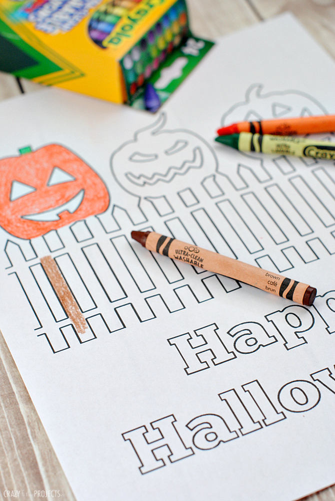 7 Free Halloween Colring Pages for Adults and Children - Happy Halloween from Crazy Little Projects - EverythingEtsy