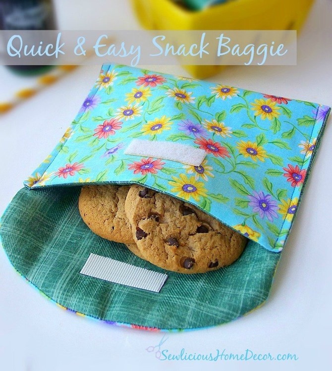 12 Easy Summer Sewing Projects - Tutorials You'll Love on EverythingEtsy.com - Snack Bag