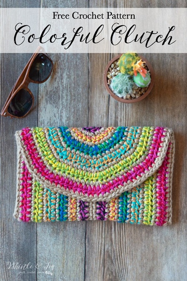 7 Free Summer Crochet Patterns - EverythingEtsy.com - Colorful Clutch