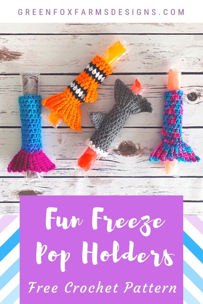 7 Free Summer Crochet Patterns - EverythingEtsy.com - Freezer Pop Holders