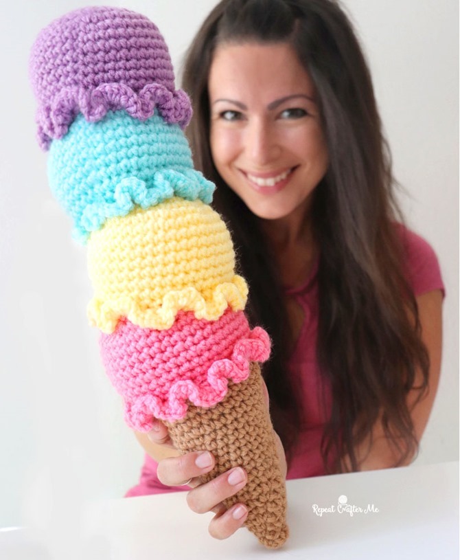 7 Free Summer Crochet Patterns - EverythingEtsy.com - Ice Cream Cone