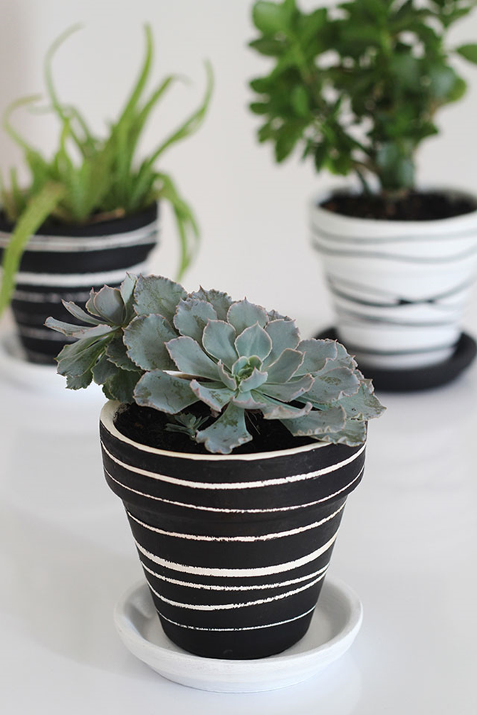 15 DIY Gifts for Plant Lovers - Painted Flower Pot - EverythingEtsy