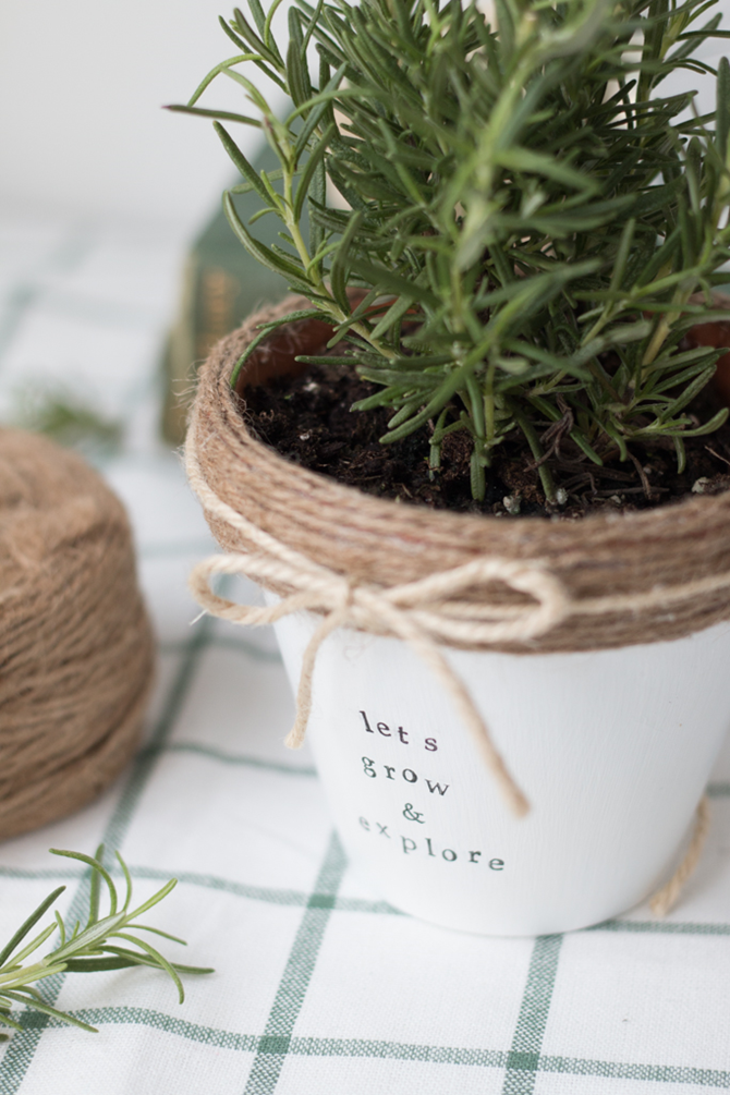 15 DIY Gifts for Plant Lovers - Stamped Flower Pot - EverythingEtsy