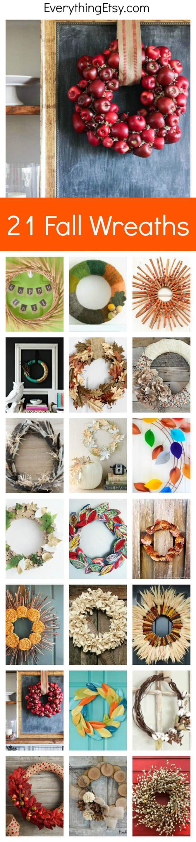 21 Fall Wreath Ideas and Tutorials on EverythingEtsy