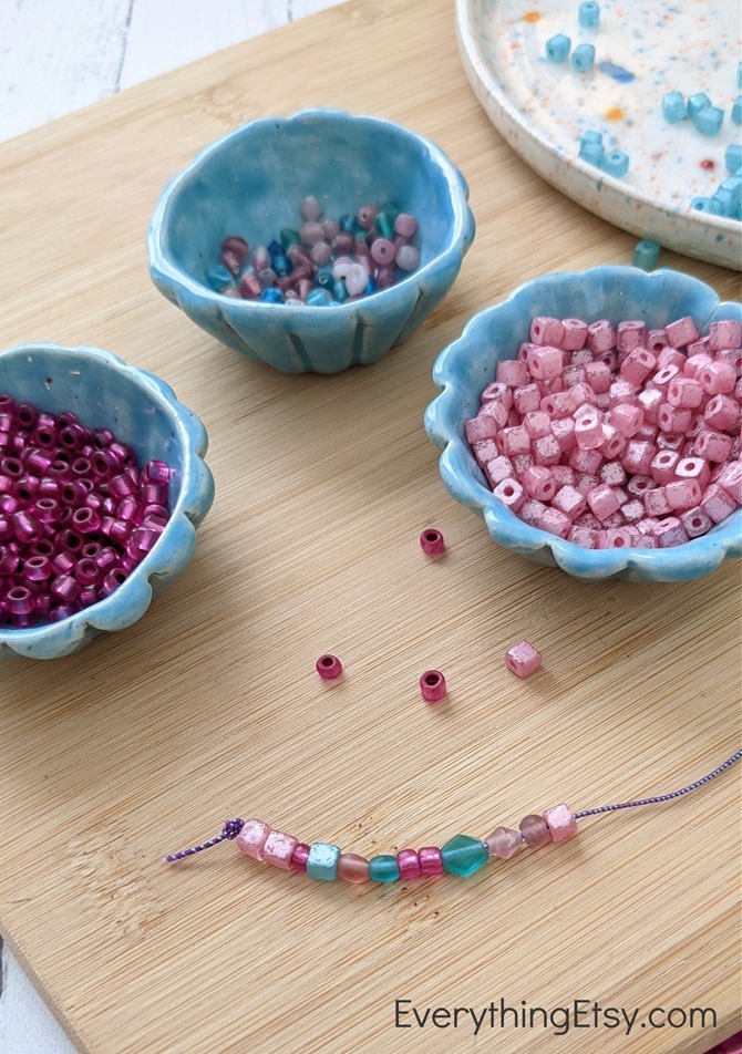 Creating a Beaded Bracelet - Handmade Gift Idea on EverythingEtsy.com