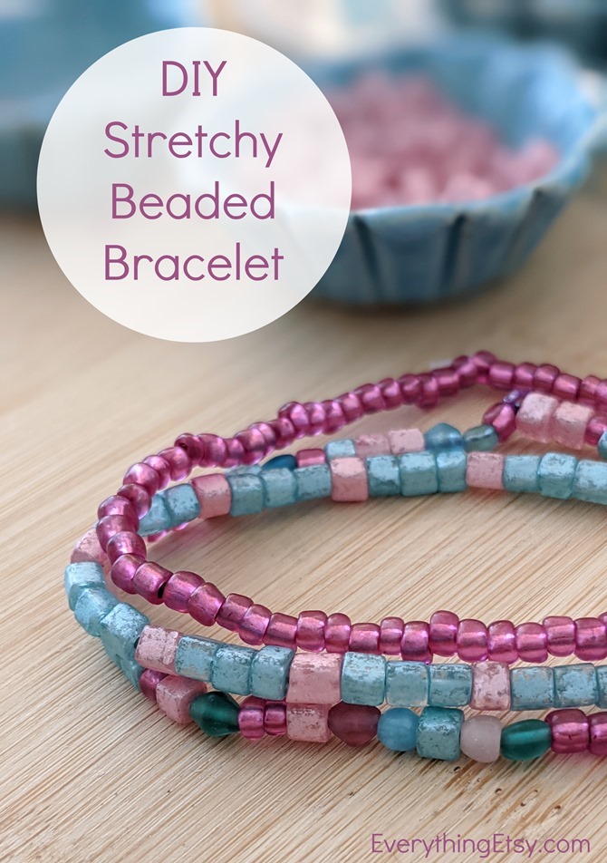 Easy Elastic Bracelet Tutorial -  Beaded bracelets diy, Stretch bracelets  tutorial, Jewelry making tutorials