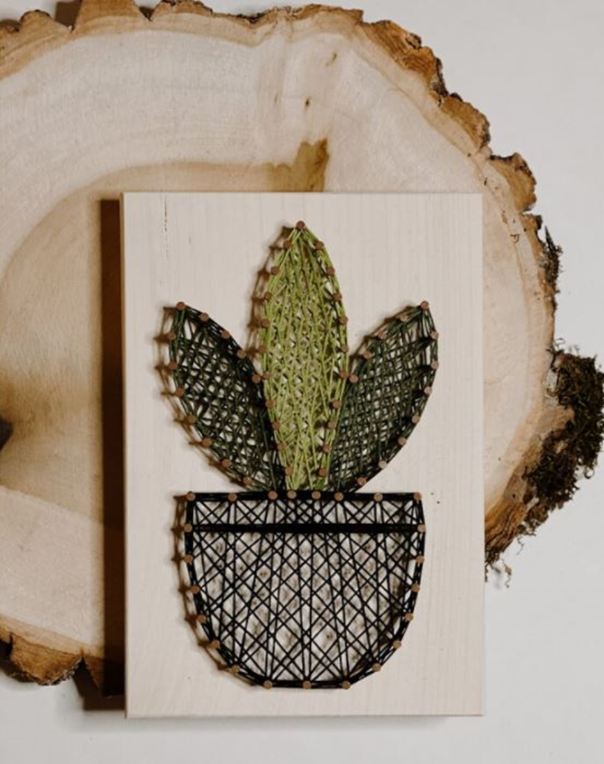 DIY Plant String Art Template on EverythingEtsy