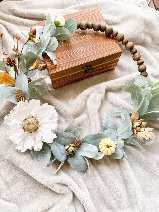Fall Wood Bead Wreath - Inspiring DIY Ideas on EverythingEtsy