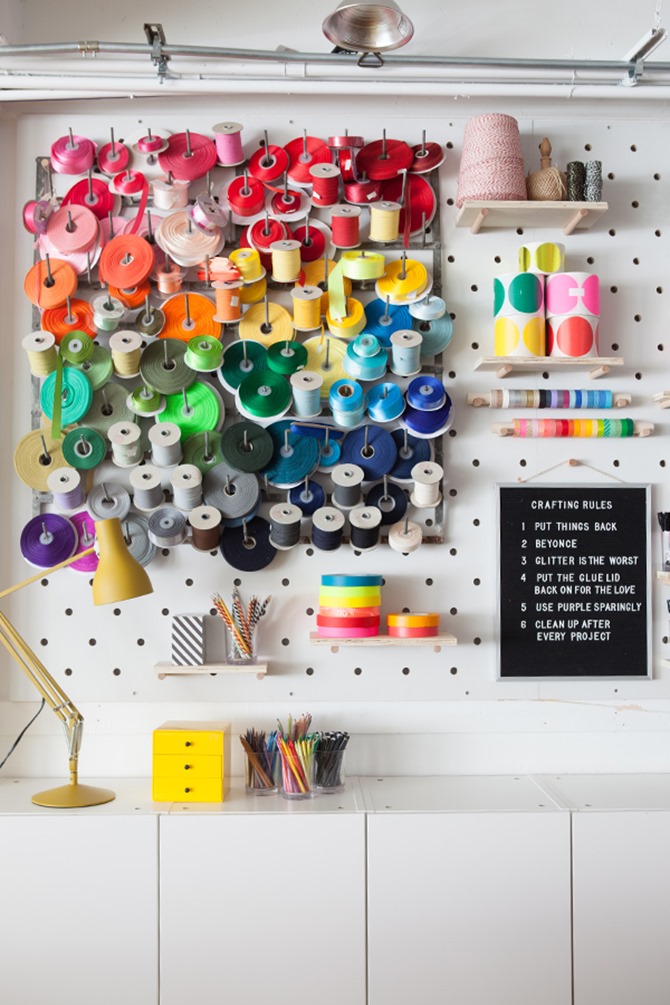 craft room organization - oh happy day