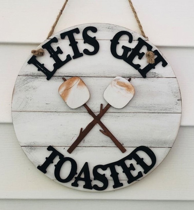 let's get toasted diy sign - Rag Crazy - Everything Etsy