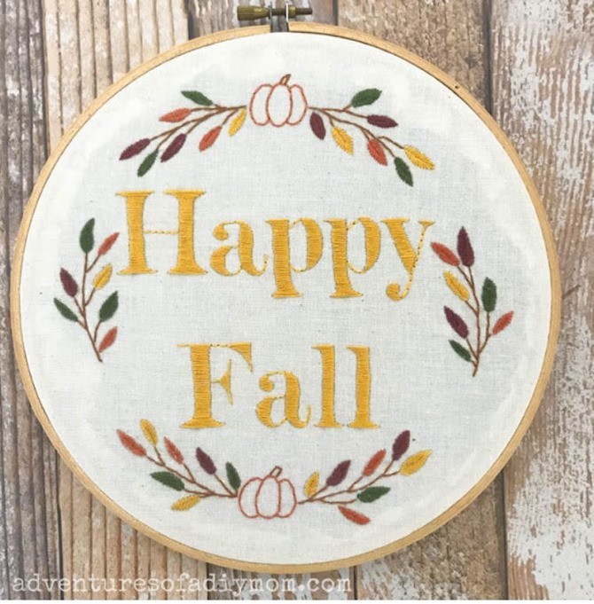 5 Free Fall Embroidery Patterns - Happy Fall - Everything Etsy