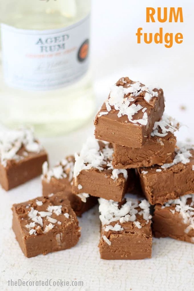 Boozy Handmade Gifts - Rum Chocolate Fudge