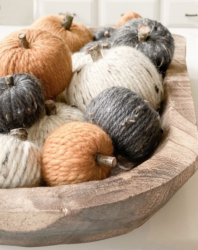 DIY Yarn Pumpkins - Easy Fall Craft Idea